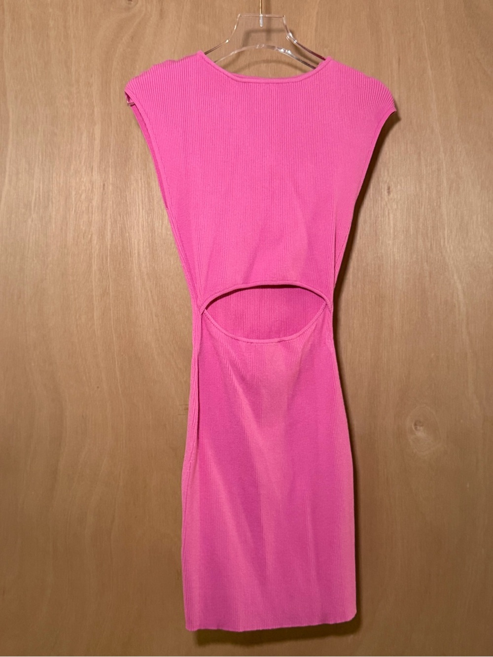 Sleeveless Pink Cutout Mini Dress